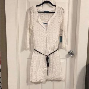 Velvet lace dress with separate lining NWT